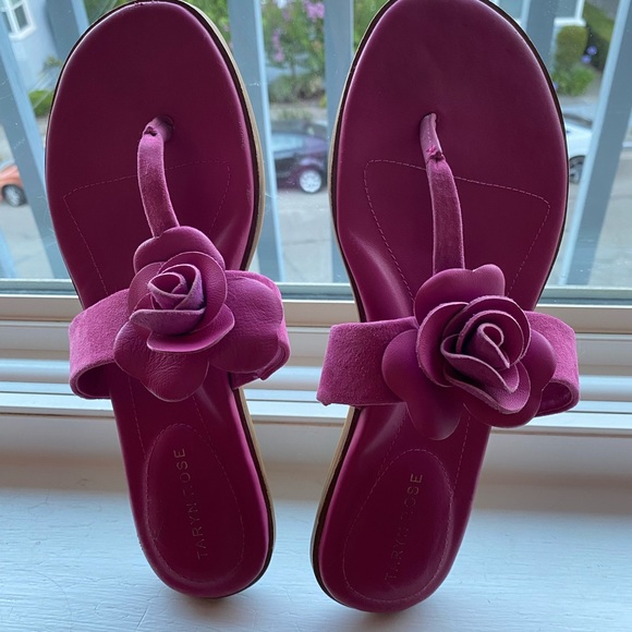 Taryn Rose Flower Sandals in Soft, Supple Pink Suede, Hello Summer - Picture 3 of 13